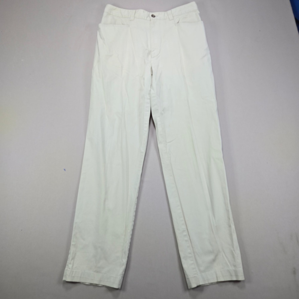 Hugo Boss Mick Trousers Chino Putty Beige Straight Cotton Mens 48 - Picture 1 of 13